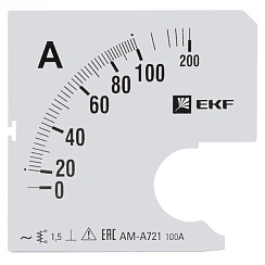 Шкала сменная для A721 100/5А-1,5 EKF